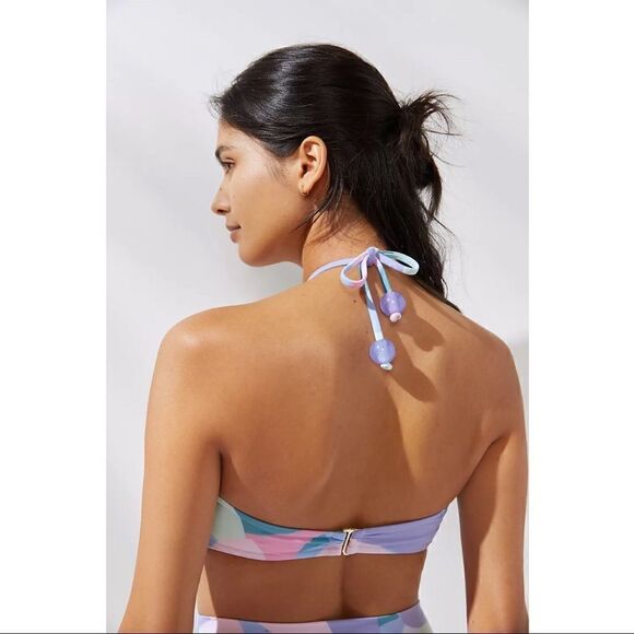 NEW Anthropologie Beach Riot Mosaic Halter Strapless Bandeau Bikini Top Small - Picture 4 of 4